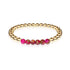 Inspiré | Or 18 carats | Nouvelle Agate Rouge | Bracelet d'expression de pierres précieuses